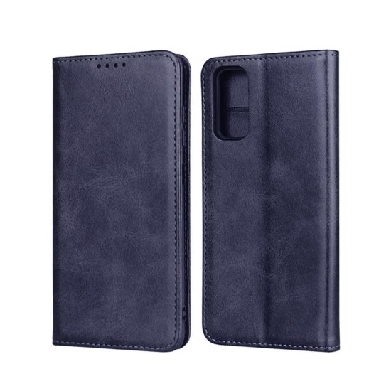 LEATHER FLIP COVER WITH INTERNAL POCKET FOR SAMSUNG GALAXY A33 5G BLUE